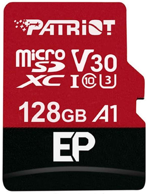 Karta pamięci Patriot 128 GB A1 V30 microSD - zapis/odczyt 80/100 MB/s - darmowa dostawa Prime