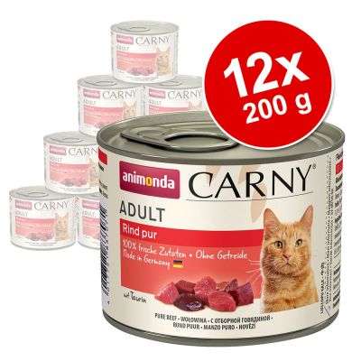 Karma dla kotów Animonda Carny 12 * 200 g kupon na -30% (możliwe dodatkowe 15%), do wyboru różne smaki