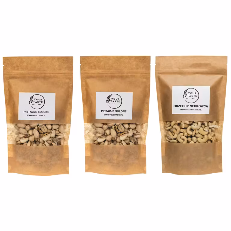 Your Taste Zestaw - 2x Pistacje solone 500g + Orzechy nerkowca 500g 15,15$