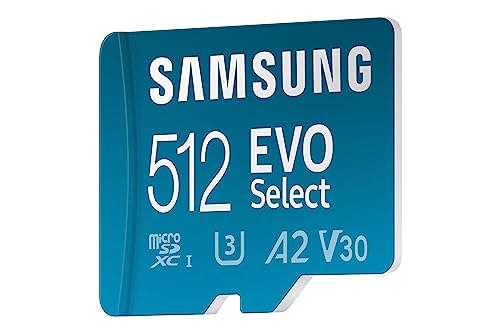 Karta pamięci Samsung Evo Select microSDXC UHS-I U3 512 GB 130 MB/s (MB-ME512KA/EU) 34,79euro