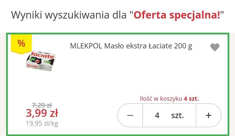 Masło extra Łaciate 200 g MLEKPOL (Kraków, Wrocław, Katowice...)