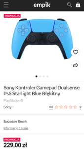 Sony Kontroler Gamepad Dualsense Ps5 Starlight Blue Błękitny - Empik