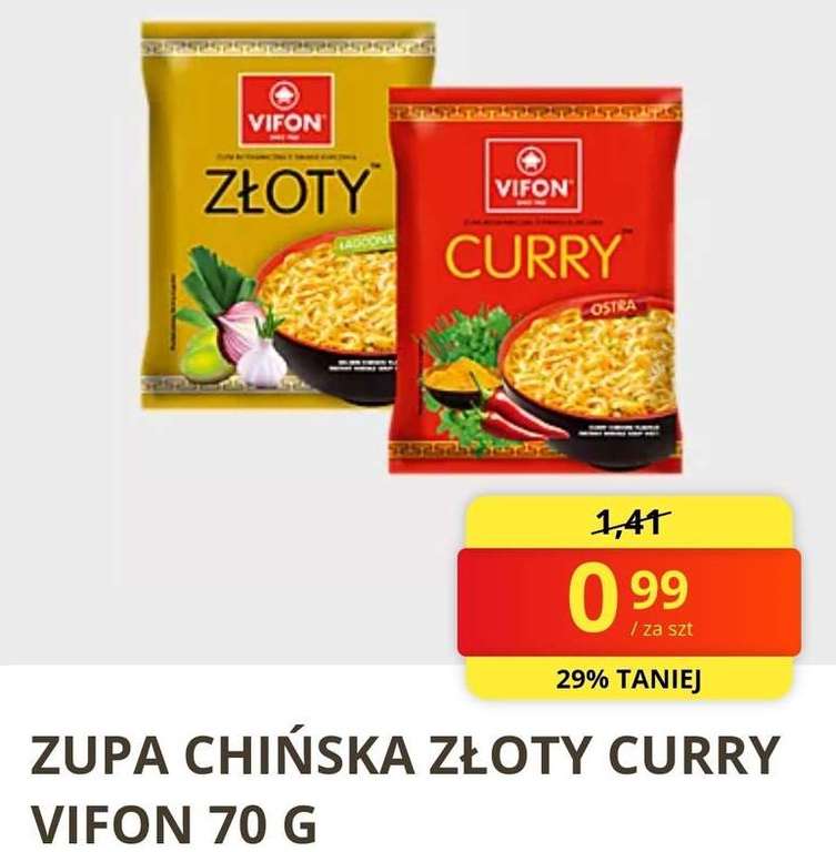 Zupka Chińska Vifon Złoty/ Curry 0.99zł - Biedronka