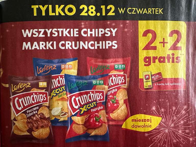 Chipsy crunchips wszystkie smaki 2+2