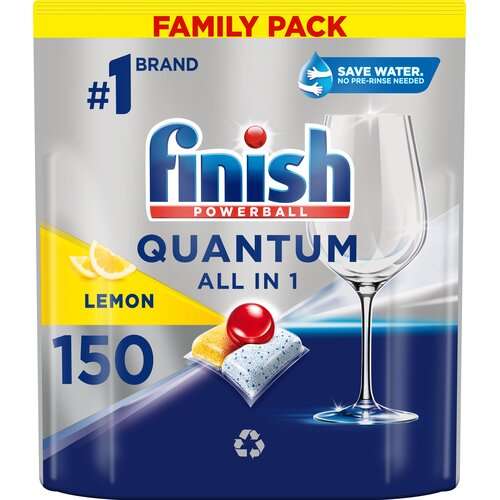 Kapsułki do zmywarki FINISH Powerball Quantum All in 1 Lemon - 150 szt.