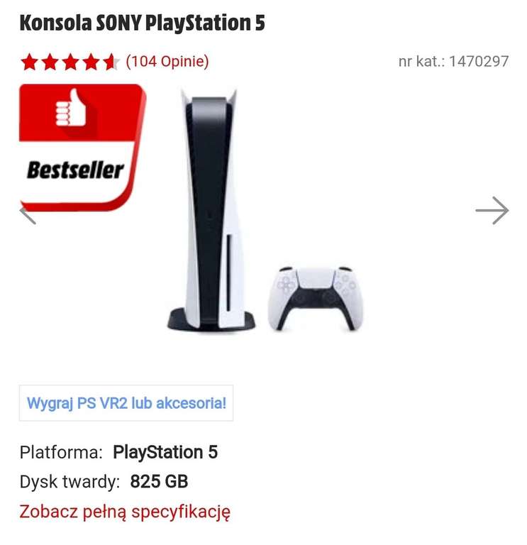 Sony PlayStation 5 z napędem i 1 padem