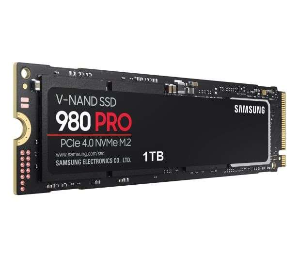 Samsung 1TB M.2 PCIe Gen4 NVMe 980 PRO odczyt 7000 MB/s, zapis 5000 MB/s