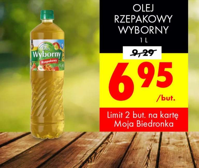 Olej rzepakowy Wyborny 1l. Biedronka - oferta dla wybranych