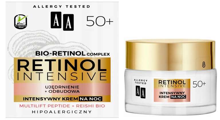 Duże promocje na wybrane kosmetyki - zestawienie, np. krem AA z retinolem za 7,99 zł i inne @Allegro