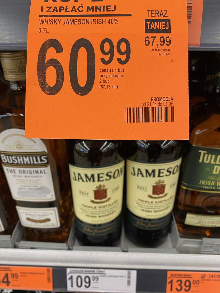 Whisky Jameson 0,7L w Biedronce (Ogólnopolska)