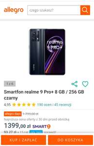 Smartfon Realme 9 Pro + za 1399