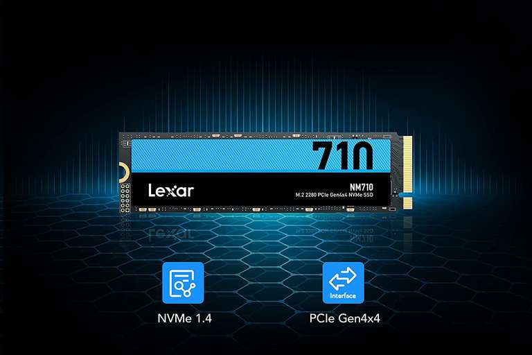 Dysk SSD Lexar NM710 1TB M.2 2280 PCI-E x4 Gen4 NVMe PS5