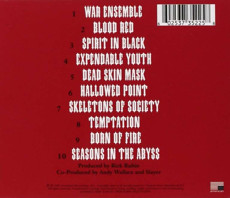 Slayer - Seasons in the Abyss CD