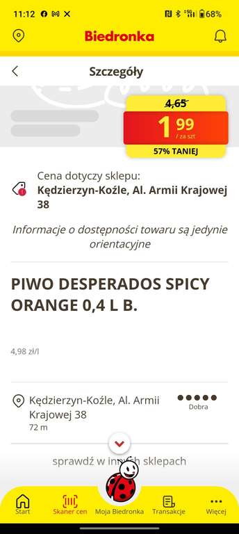 Piwo Desperados spicy orange