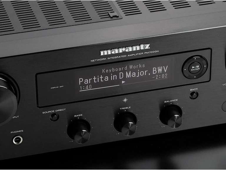 Amplituner stereo Marantz PM7000N z funkcjami sieciowymi (np. Spotify Connect)