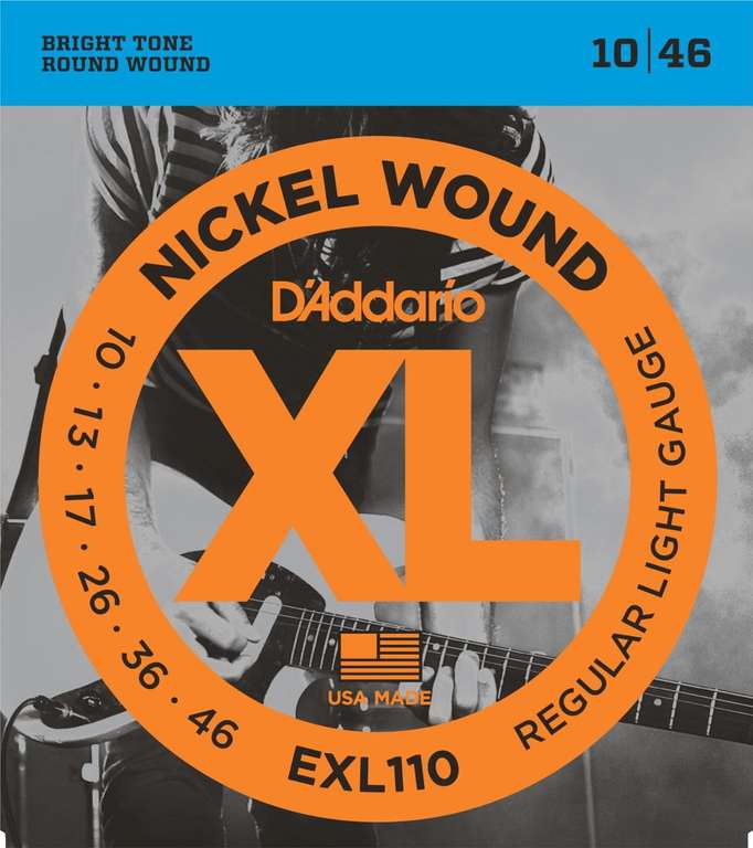 Struny do gitary elektrycznej D’Addario EXL110 (10-46) – Nickel Wound, Regular Light