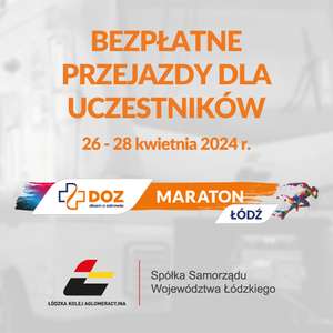 bezpłatne przejazdy pociągami ŁKA dla uczestników DOZ Maraton Łódź