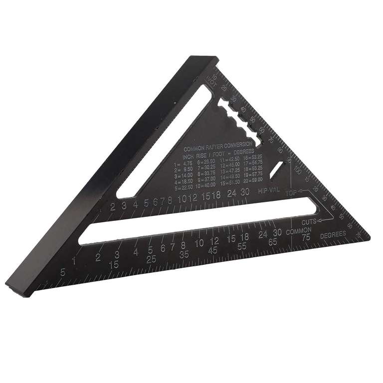 Aluminiowy trójkąt, kątomierz stolarski (system metryczny)