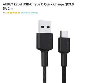 AUKEY kabel USB-C Type C Quick Charge 5A 2m 60W