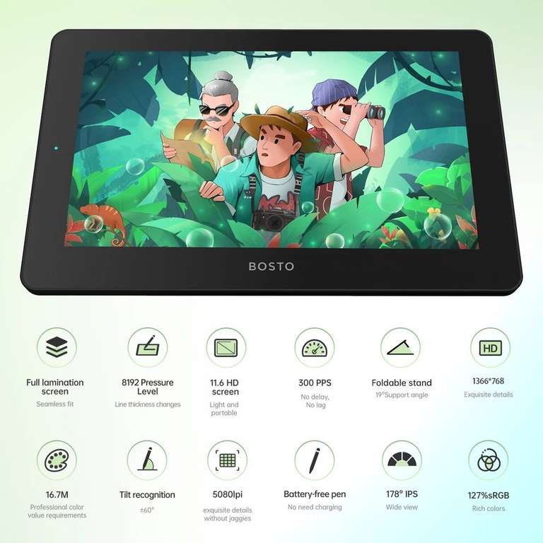 Tablet graficzny BOSTO 12 HD-A $85.42