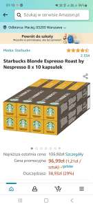 Kawa Starbucks Blonde Espresso Roast by Nespresso 8 x 10 kapsułek i inne [Amazon Prime Days]