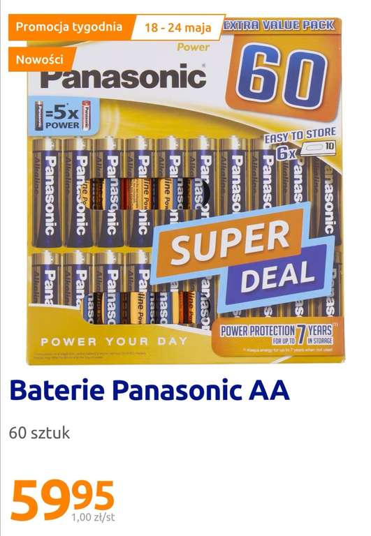 Baterie Panasonic AAA I AA 60 sztuk ( Action)