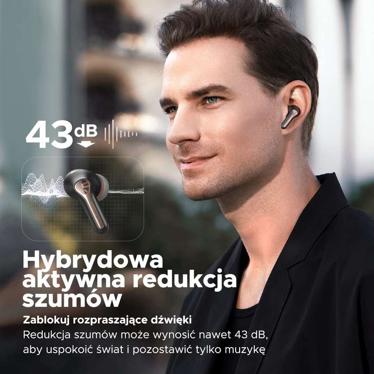 SoundPEATS Capsule3 Pro Słuchawki Dokanałowe z Hybrydowym ANC,Hi-Res audio, kodekiem LDAC