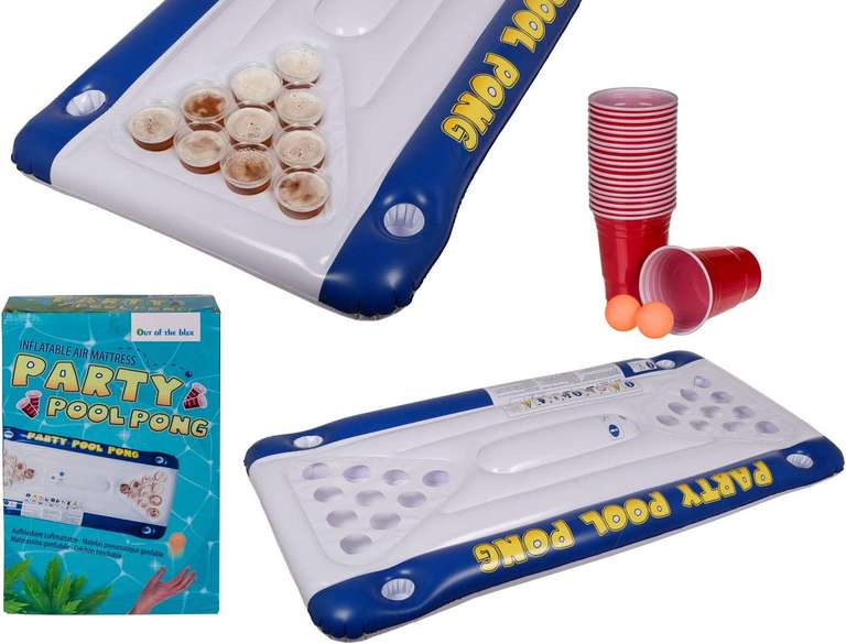 Materac do gry w "beer pong" w basenie