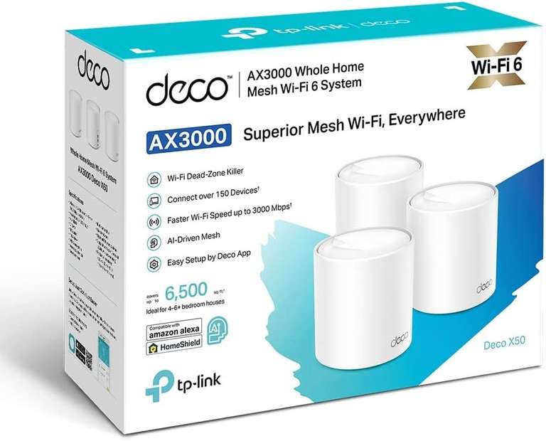 TP-Link DECO X50 (3-pak) AX3000 (WiFi Mesh)
