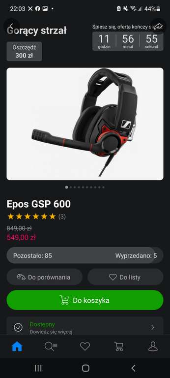 Słuchawki Epos GSP 600