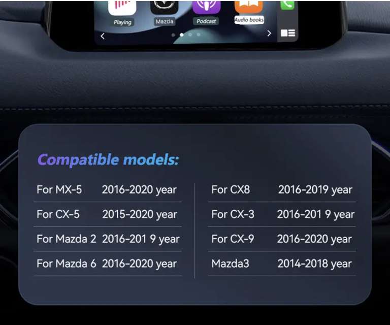 Apple CarPlay i Android Auto Mazda
