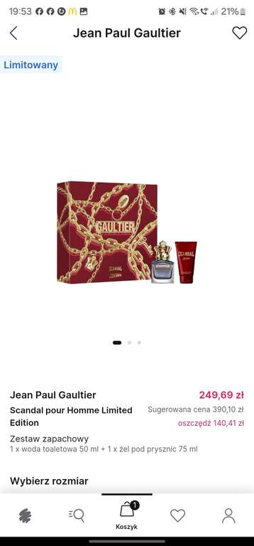 Perfumy, Żel Jean Paul Gaultier Scandal