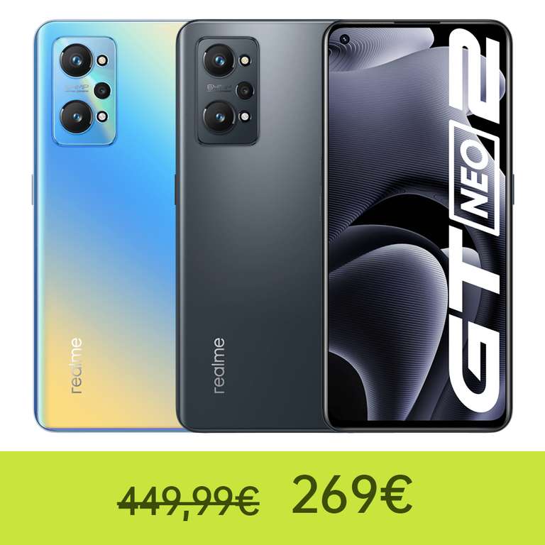 smartfon REALME GT Neo 2 5G Dual SIM 5000mAH 8+128GB czarny i niebieski