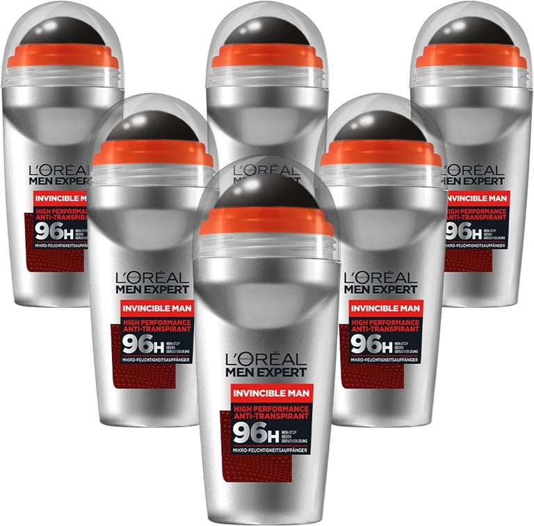L'Oréal Men Expert Invincible Man 96H Antyperspirant, 6x50 ml [8,40/szt] | Amazon | Inne zapachy w opisie