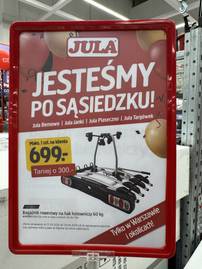 Bagażnik rowerowy na hak - 4 rowery - JULA, tylko Warszawa i okolice