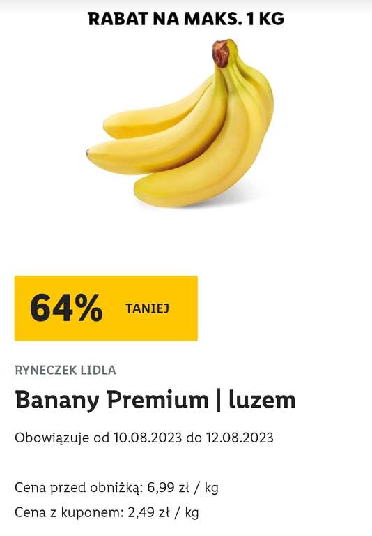 Banany 1 kg @Lidl