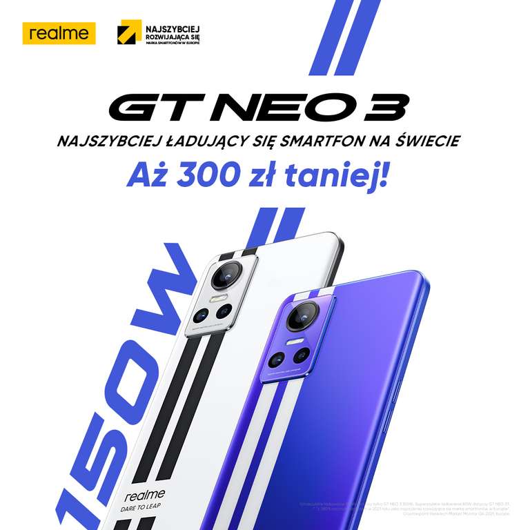 Smartfon Realme GT Neo 3 12 + 256 GB 150W
