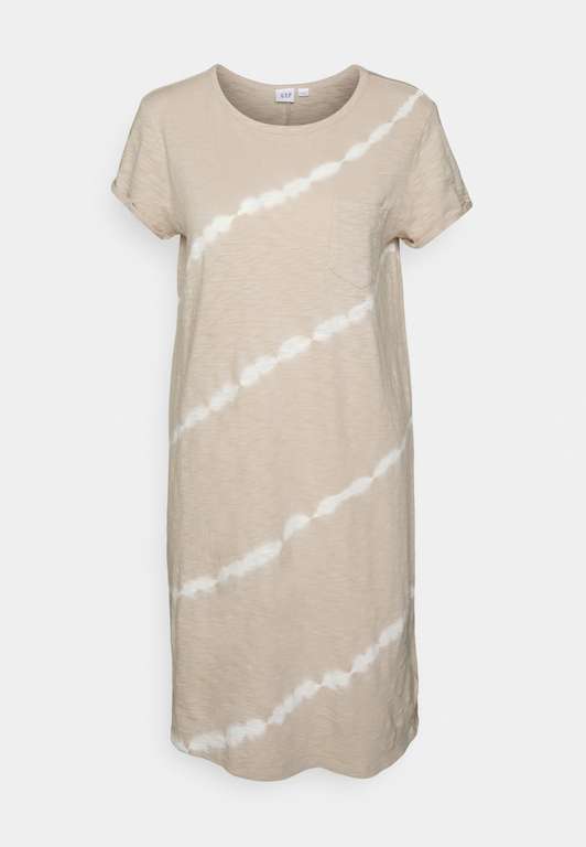 Beżowa sukienka t-shirtowa GAP za 44,99 zł (100% bawełna) @HalfPrice