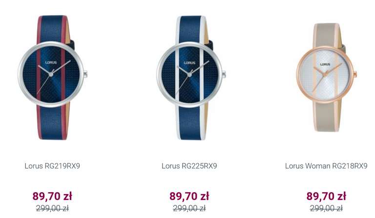 zegarek damski Lorus RG219RX9 / RG225RX9 / RG218RX9