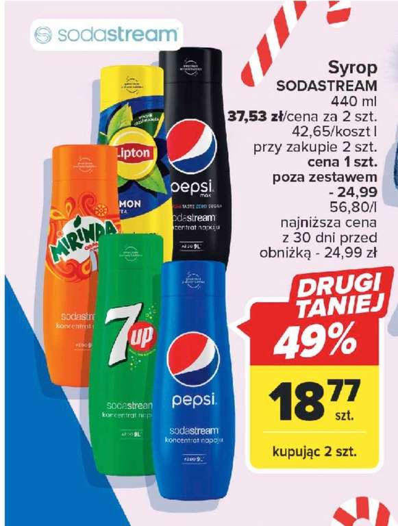 Syrop Sodastream Pepsi, 7up, Mirinda, Lipton