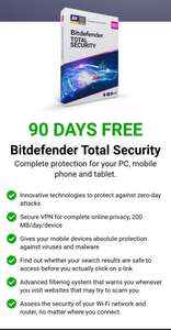90 dni darmowej subskrypcji Bitdefender Total Security