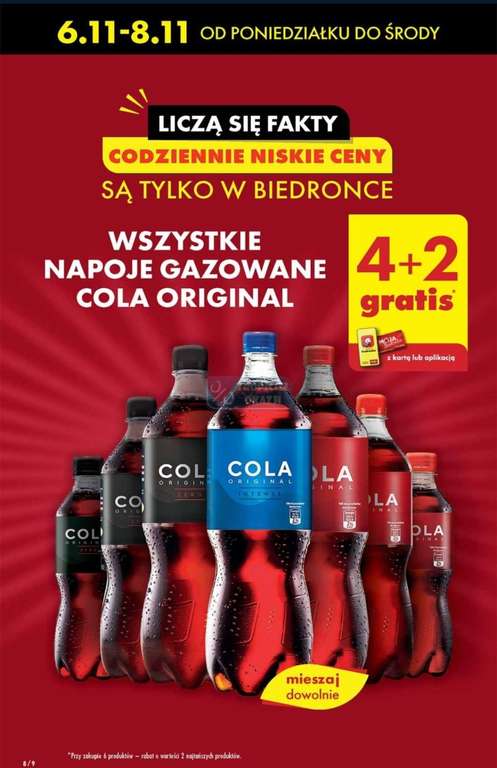 Cola original 4+2 gratis @Biedronka