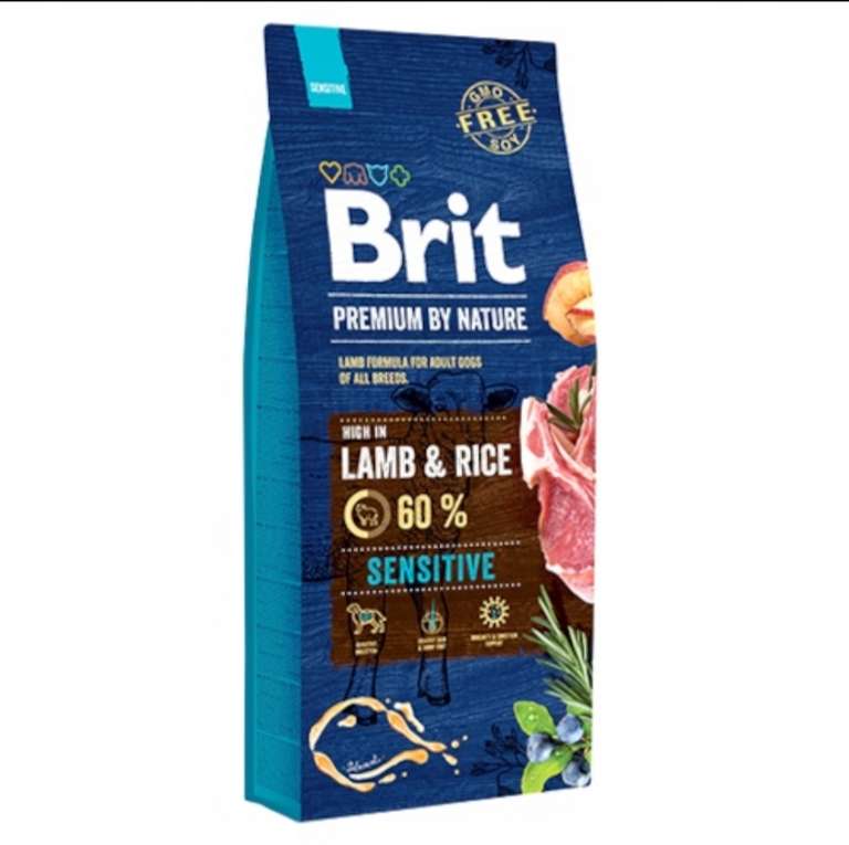 Sucha karma Brit Premium by Nature jagnięcina z ryżem 15 kg