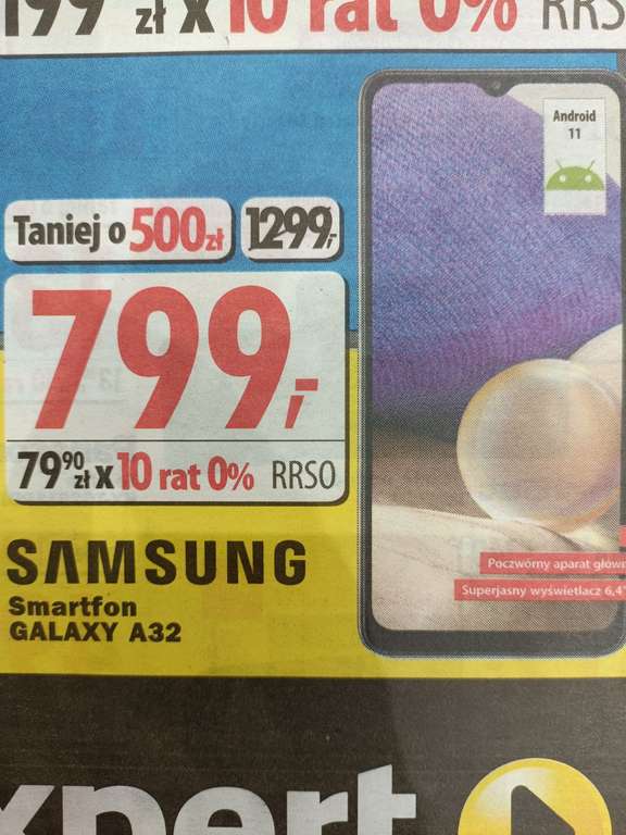 Smartfon Samsung A32 Promocja cenowa na otwarcie nowego elektromarketu