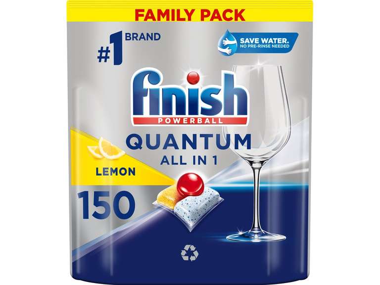 Kapsułki do zmywarki Finish Quantum All in one Lemon - 150 sztuk (53 gr / szt.)