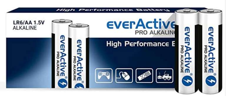 Baterie everActive AA Pro Alkaline - sprawdzona seria, trwałość 10 lat - 10 sztuk - darmowa dostawa PRIME