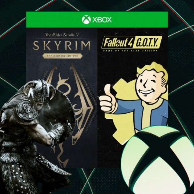 The Elder Scrolls V: Skyrim Anniversary Edition and Fallout 4 G.O.T.Y Bundle XBOX LIVE Key ARGENTINA VPN @ Gra Xbox One