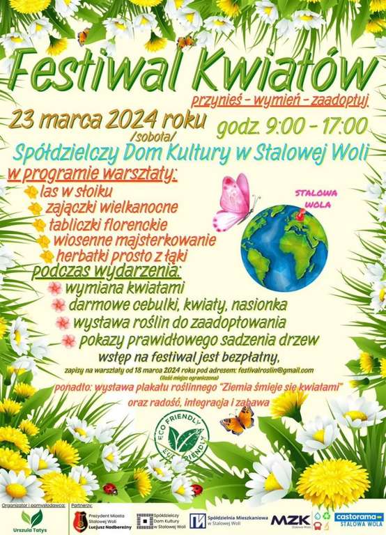 Festiwal Kwiatów - przynieś - wymień - zaadoptuj - SDK w Stalowej Woli >>> bezpłatny: wstęp, kwiaty, cebulki, nasiona