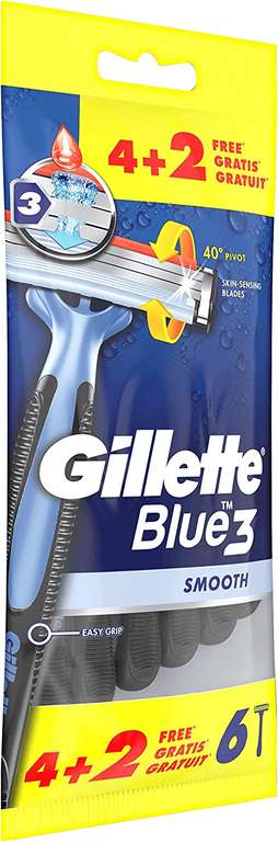 Gillette Blue3 golarka jednorazowa dla mężczyzn 4+2, 6 sztuk