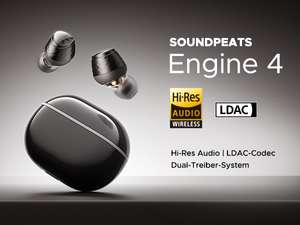 Słuchawki TWS Soundpeats Engine 4 LDAC BT5.3 - $30.24